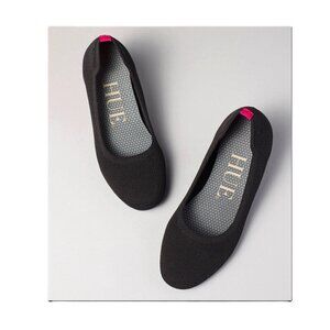Hue Sofia Liflat Black Ballerina Flats NWOT